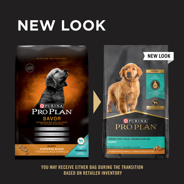 Purina Pro Plan Puppy Shredded Blend Chicken & Rice Formula Dry Dog Food