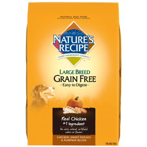 Nature's Recipe Large Breed Grain Free Chicken, Sweet Potato & Pumpkin Dry Dog Food