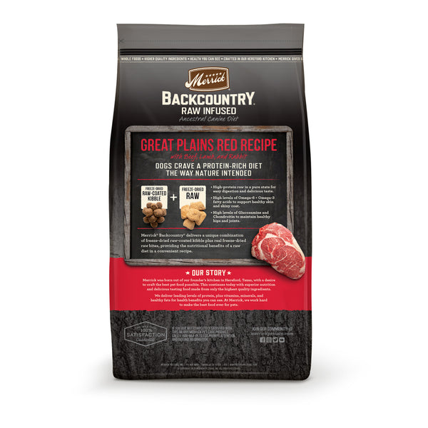 Merrick Backcountry Raw Infused Grain Free Great Plains Red Recipe Dry Dog Food