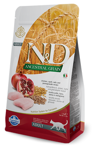 Farmina N&D Natural & Delicious Low Grain Adult Chicken & Pomegranate Dry Cat Food