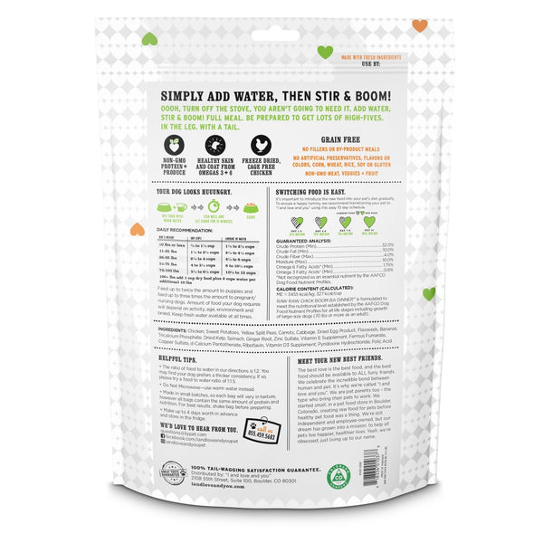 I and Love and You Grain Free Stir and Boom Raw Raw Chick Boom Ba Dehydrated Raw Dog Food
