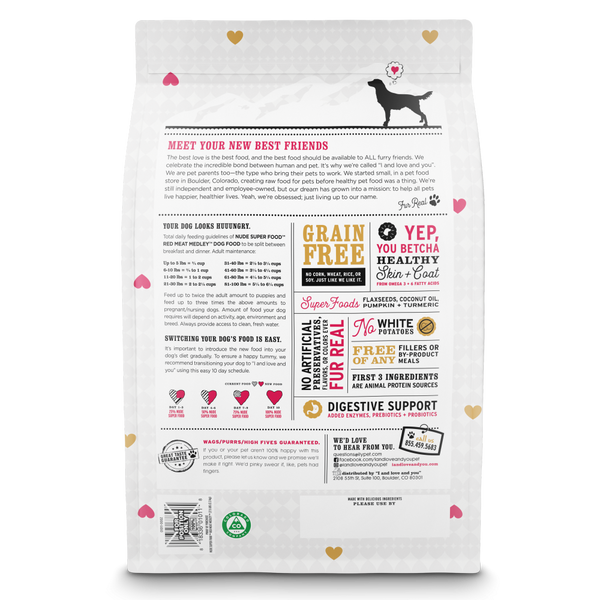 I and Love and You Grain Free Nude Super Food Red Meat Medley Dry Dog Food