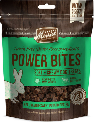 Merrick Power Bites Grain Free Rabbit Recipe Dog Treats