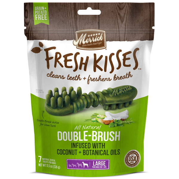 Merrick Fresh Kisses Grain Free Coconut Oil & Botanicals Large Dental Dog Treats