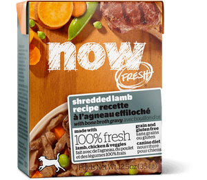Petcurean NOW! Fresh Grain Free Shredded Lamb Recipe with Bone Broth Gravy Wet Dog Food