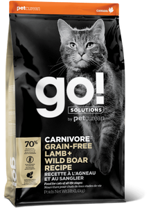 Petcurean GO! Solutions Carnivore Grain Free Lamb & Wild Boar Recipe Dry Cat Food