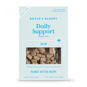 Bocce's Bakery Daily Support Peanut Butter Recipe Functional Hip & Joints Biscuit Dog Treats
