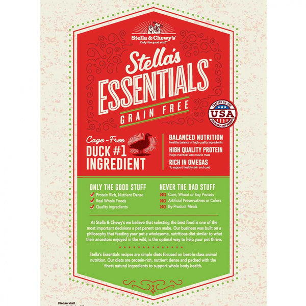 Stella & Chewy's Stella's Essentials Kibble Cage Free Duck & Lentils Recipe Dry Dog Food