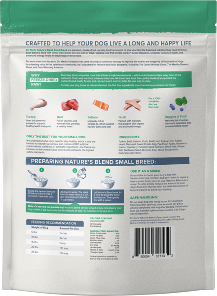 Dr. Marty Nature's Blend Small Breed Freeze Dried Raw Dog Food
