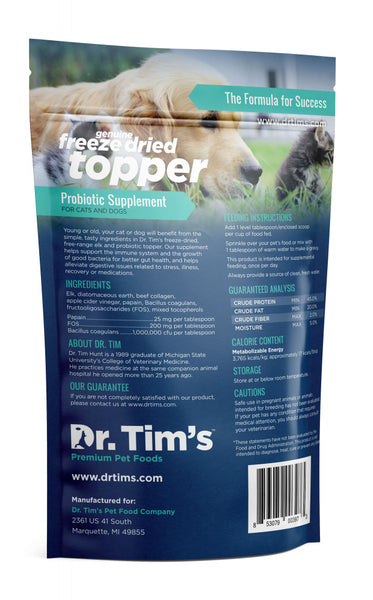 Dr. Tim's Freeze Dried Elk Probiotic Pet Supplement