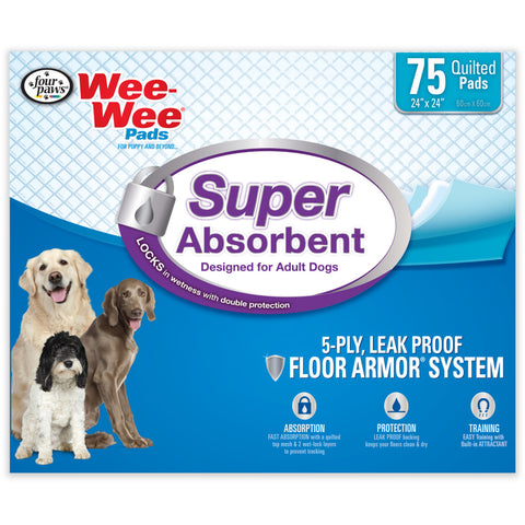 Four Paws Wee Wee Super Absorbent Pads for Dogs Large